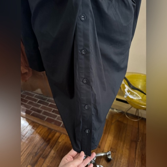 MINKPINK Allegra Twist Shirt Dress in Cotton black size L - Picture 10 of 16